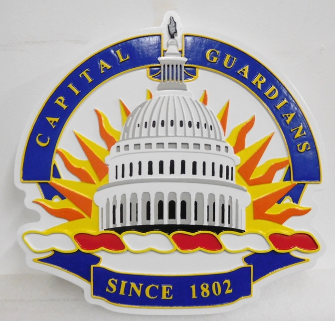 CB5035 - Seal of the Capital Guardians, Multi-level and Outline Relief