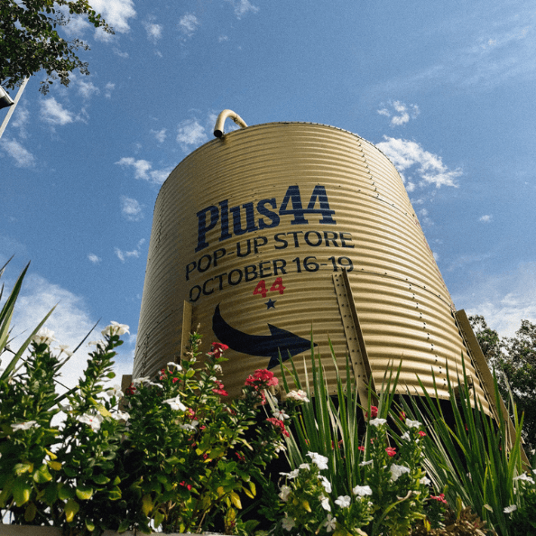 Decals on all sides off this water tower drew attention from blocks away