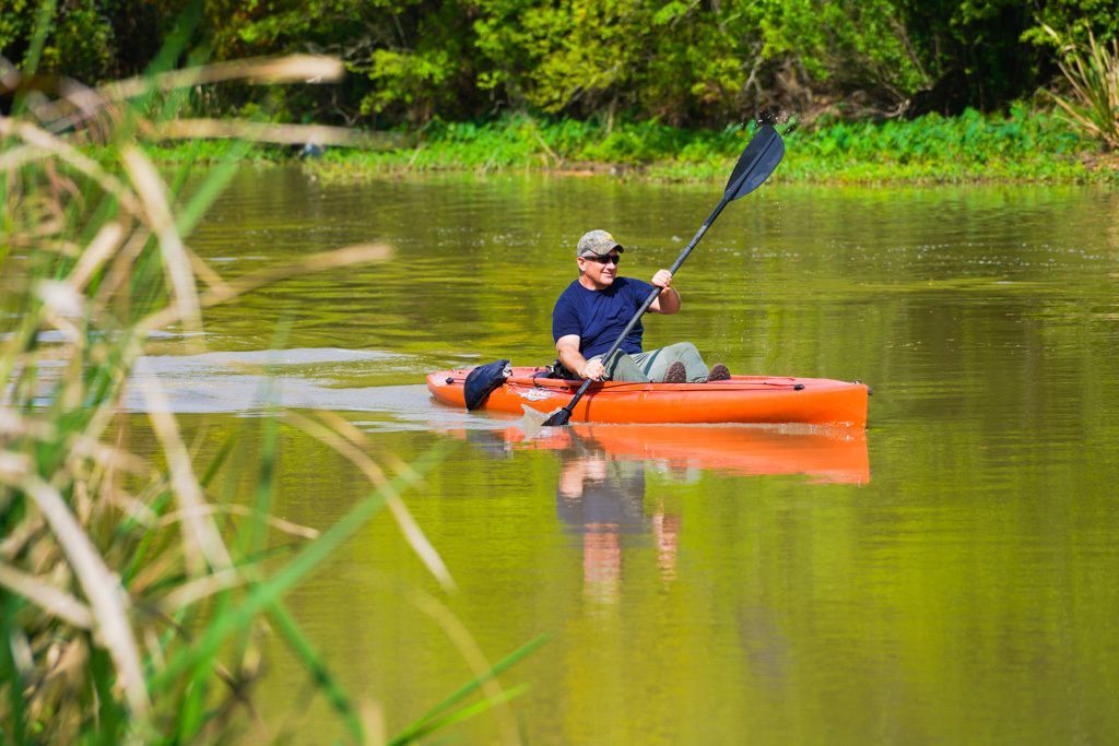 Man paddling