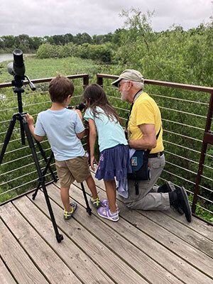 Canopy walk volunteer David Burkett