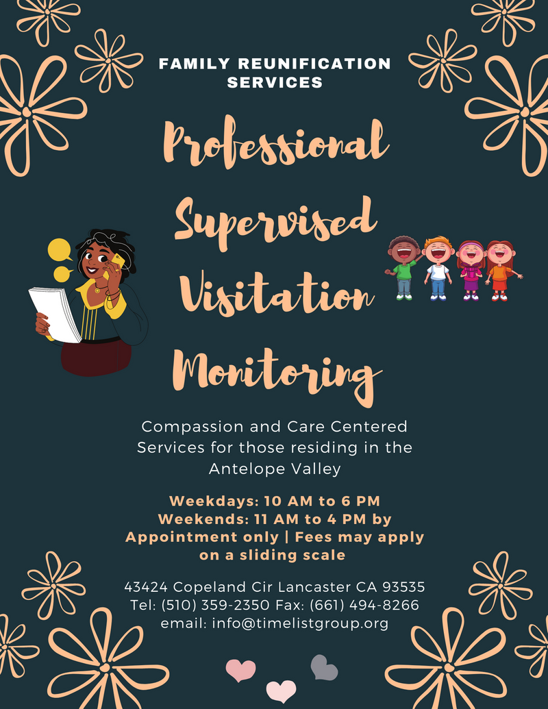 Family Reunification Services, Supervised Visitation Monitors and