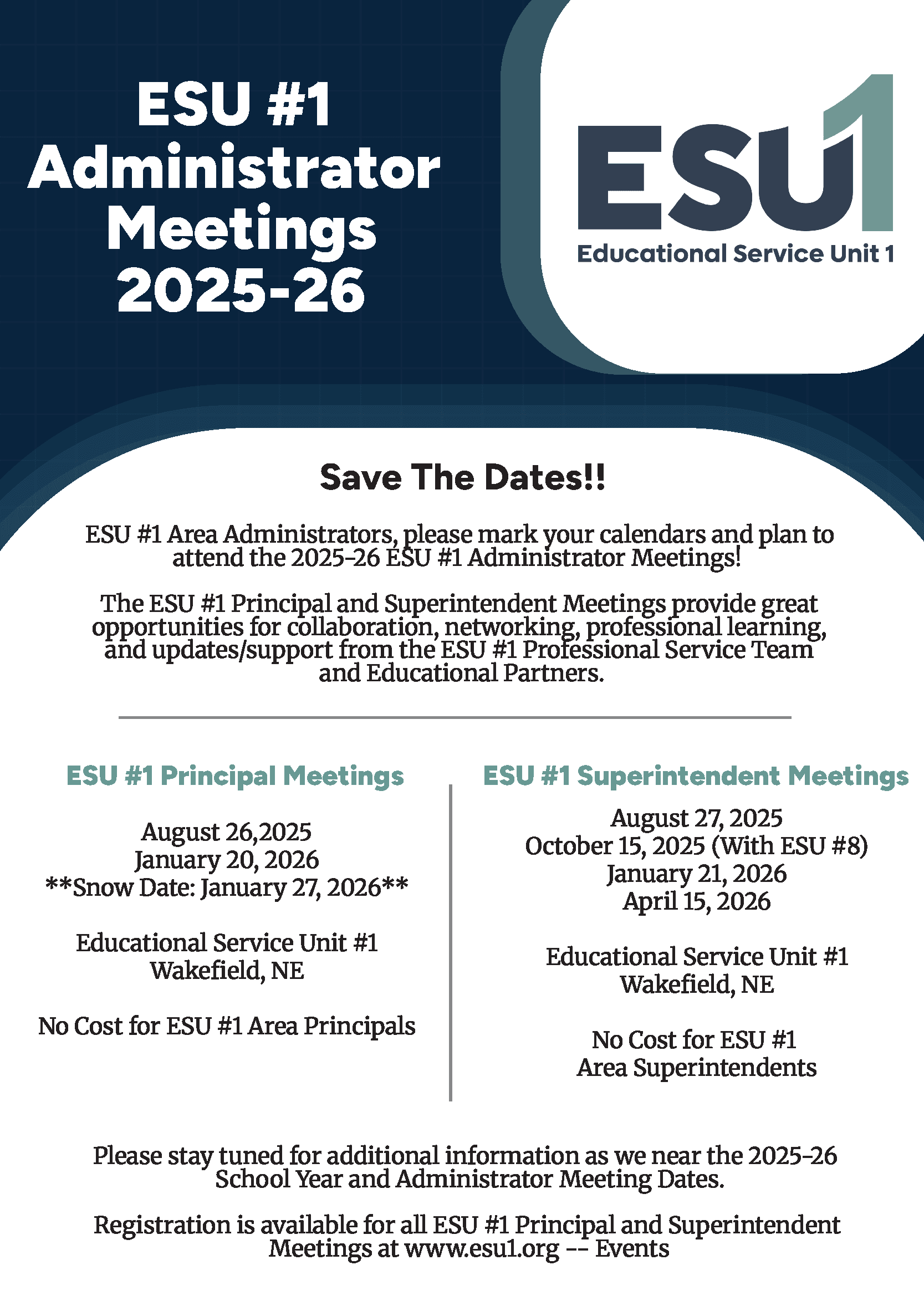 Superintendent Meeting Flyer