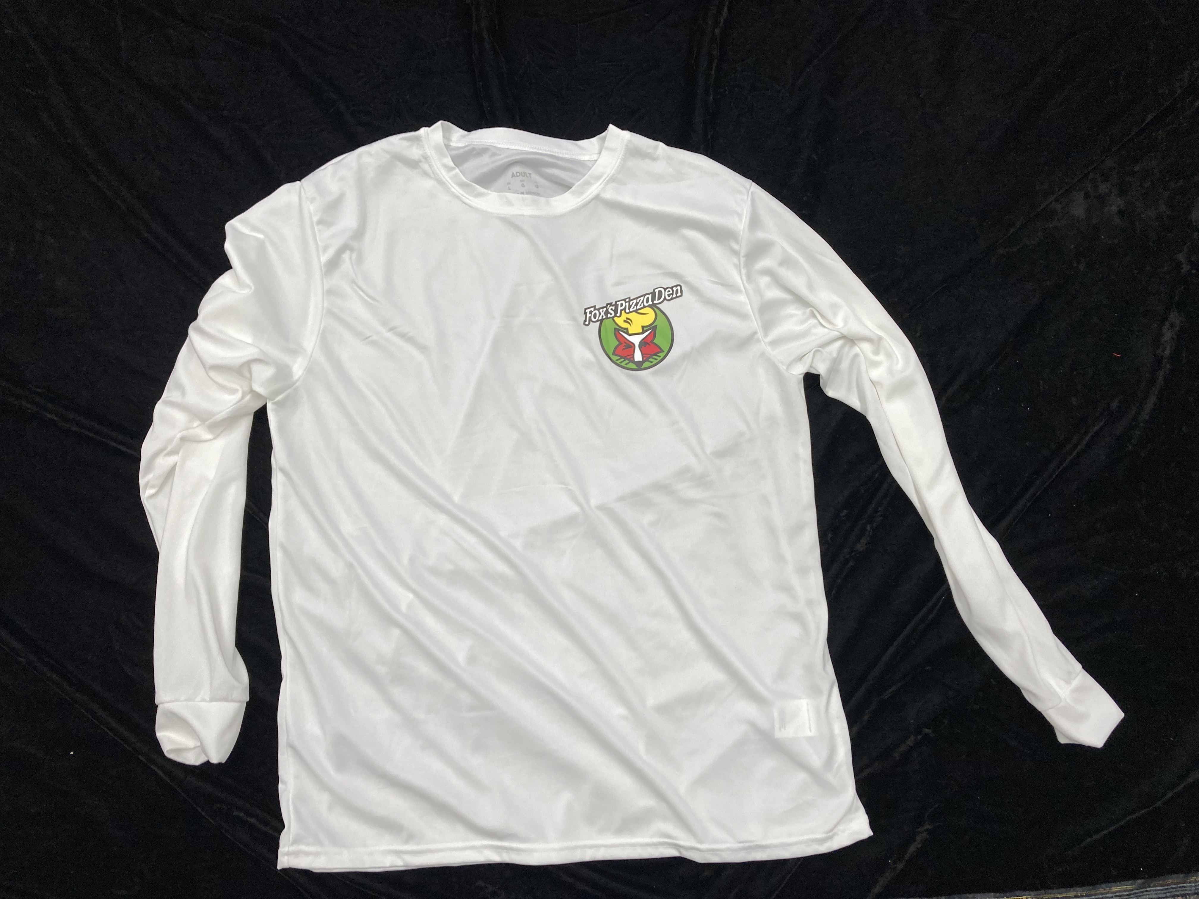 SALE Fox's Logo - Large White Moisture-Wicking Long Sleeve