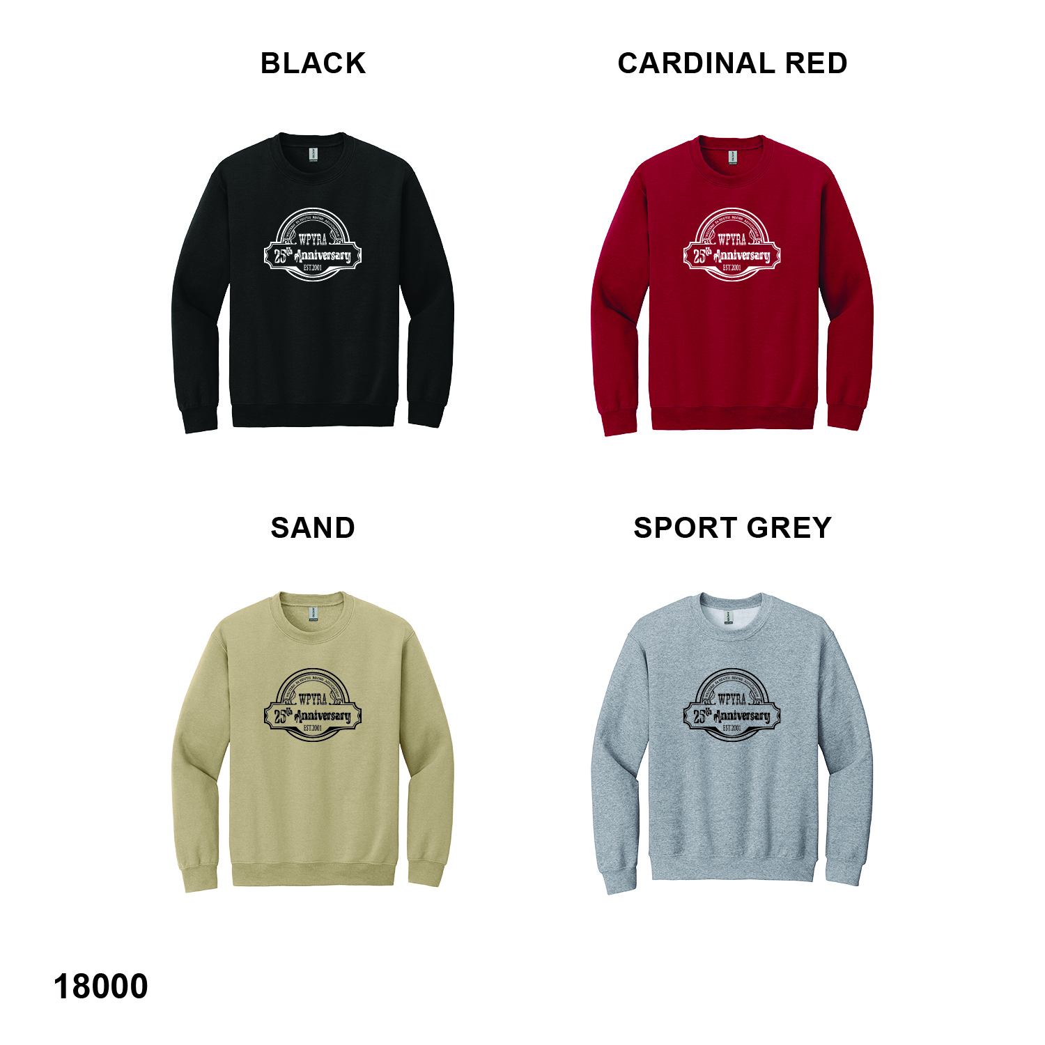 25TH ANNIVERSARY LOGO - Gildan® Heavy Blend™ Crewneck Sweatshirt