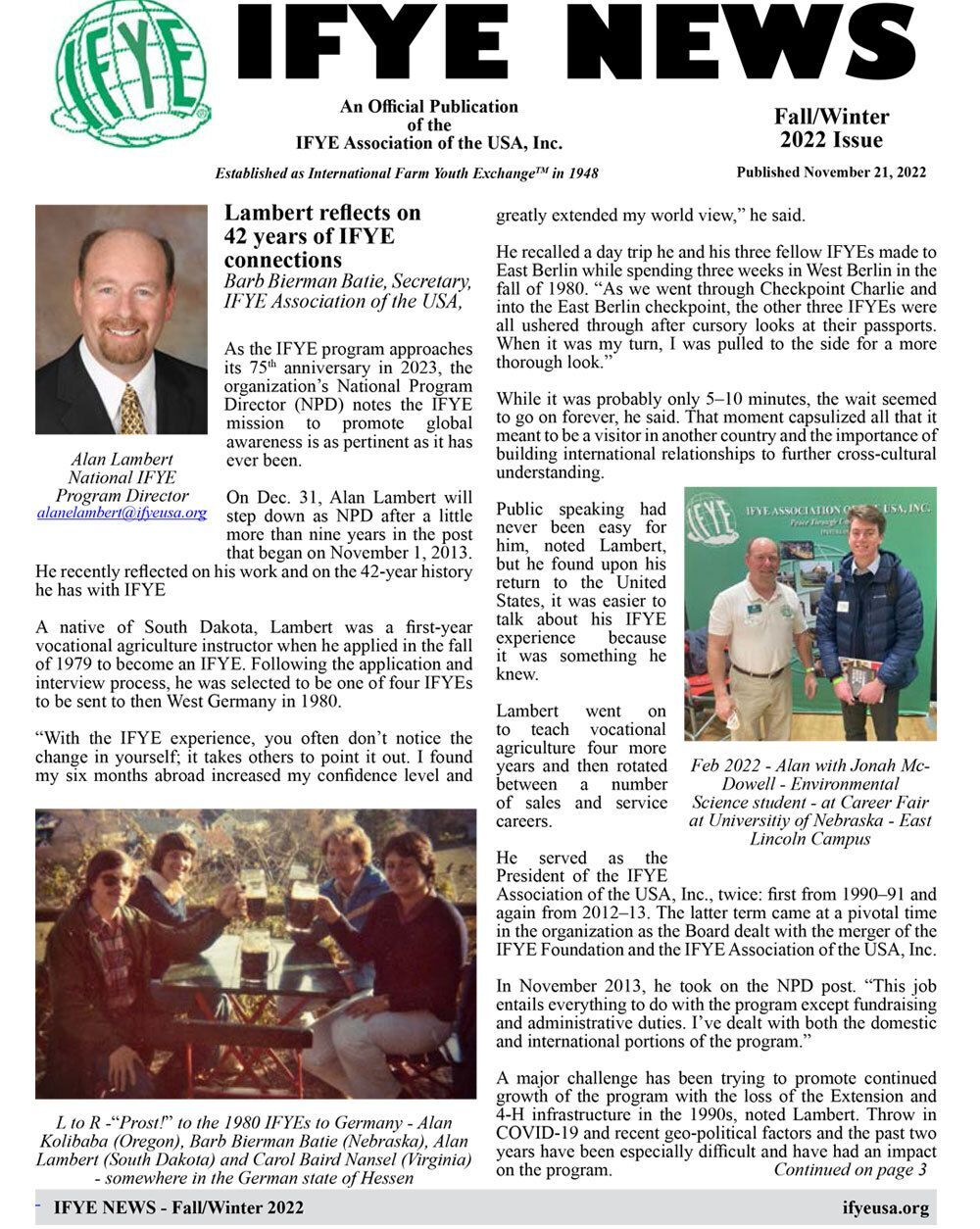 Read the Fall/Winter 2022 Newsletter