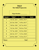 Score Pad (2-Table Progressive) – Yellow Paper RESALE