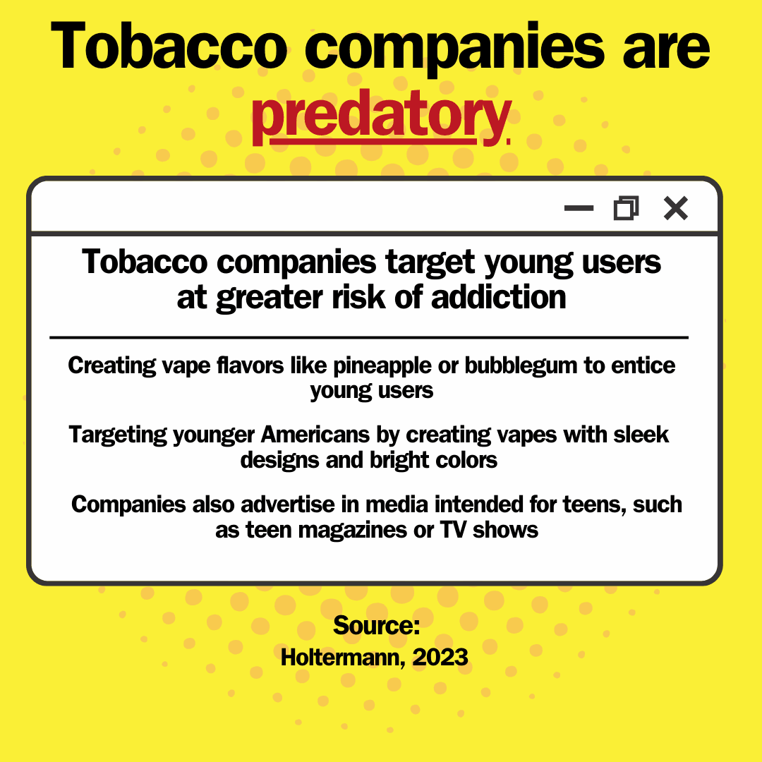 Tobacco companies and predatory marketing