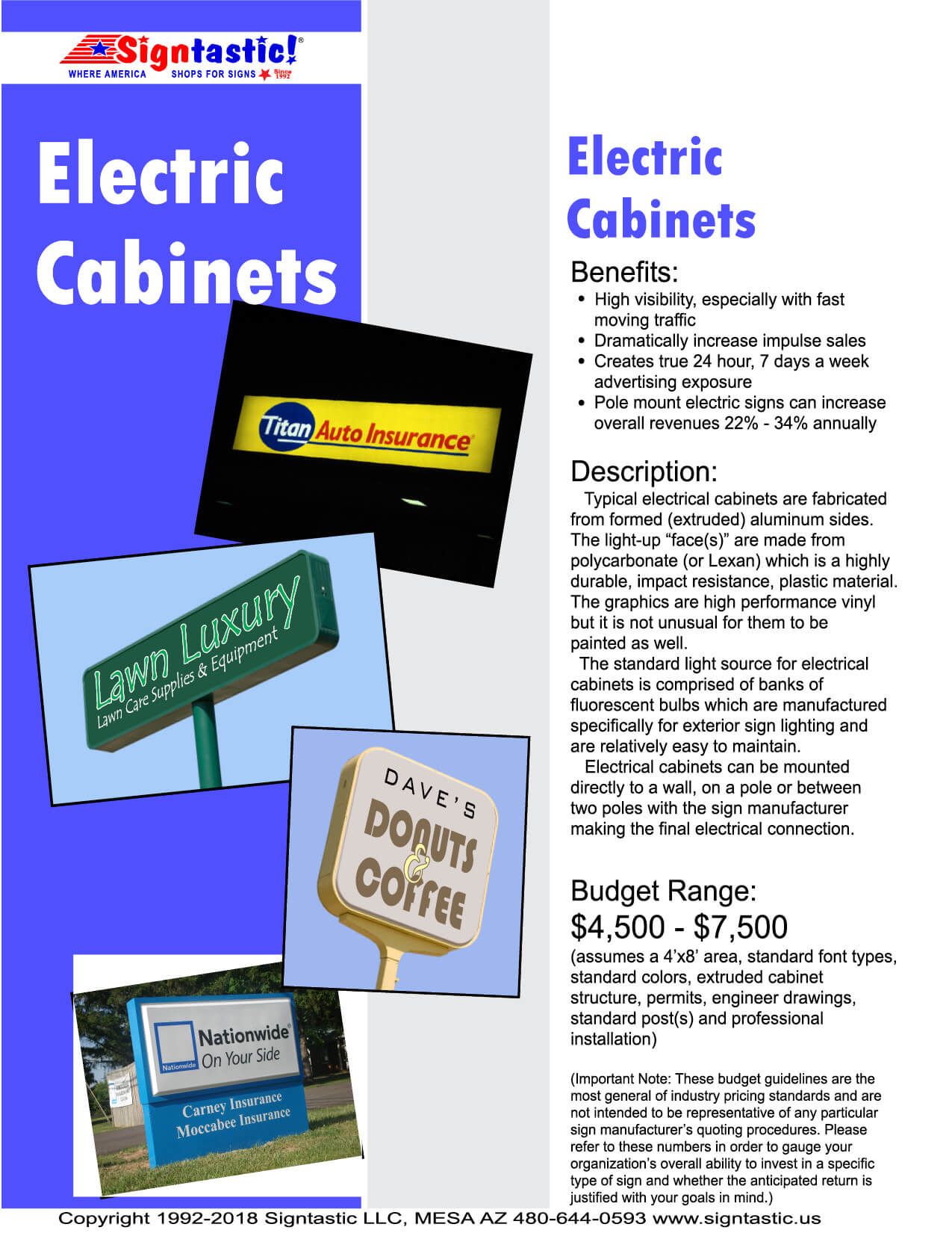 Electric Cabinets Page