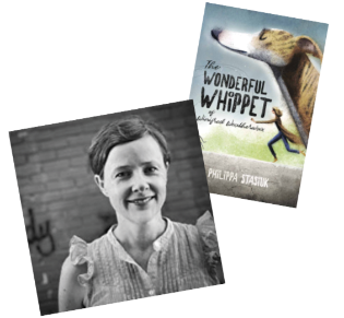 Philippa Stasiuk and her book, The Wonderful Whippet of Winifred Weatherwax