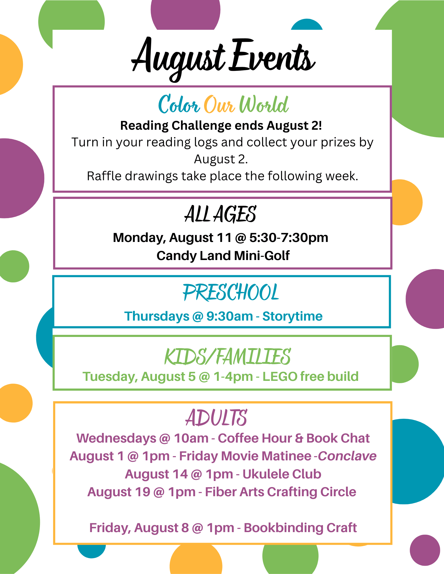 August Events