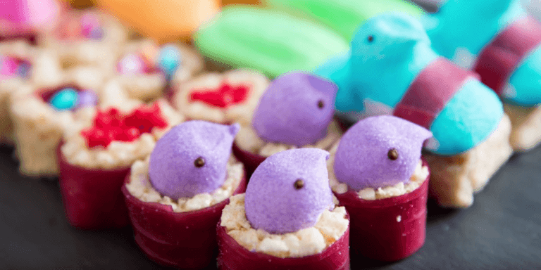 Peeps turned into candy sushi Credit: YOUTUBE / SERIOUS EATS