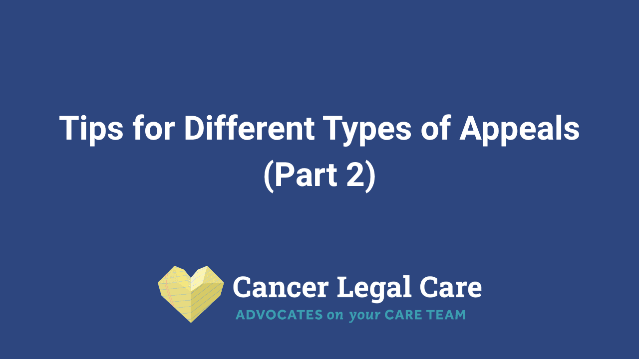 Tips for Different Types of Appeals (Part 2)