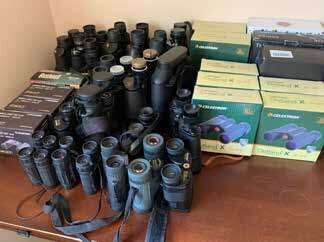 Binoculars collected during the drive