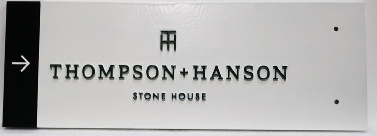 SA28443 -  Carved  Raised Relief HDU Sign for Thomson + Hanson Stone House