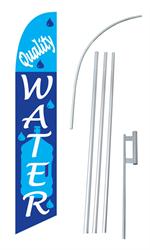 Water Quality Swooper/Feather Flag + Pole + Ground Spike