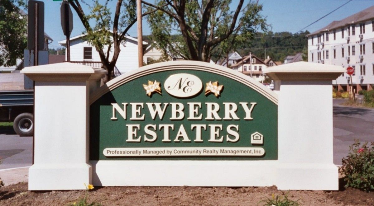 K20017 - EPS Monument Sign for Newberry Estates, wuth Side Pillars