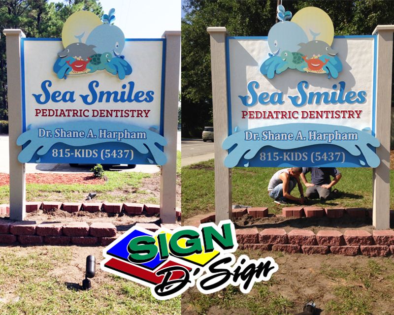 Sea Smiles Road Sign
