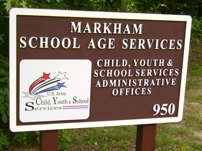 Markham School Sign