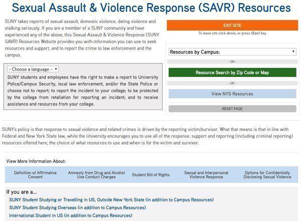 Sexual Assault & Violence Response (SAVR) Resources