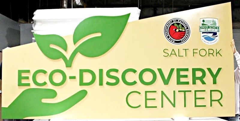 G16233 - Large, Carved HDU Sign for Salt Fork Eco-Discovery Center