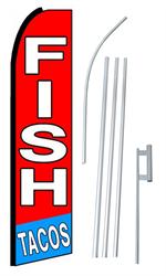Fish Tacos Swooper/Feather Flag + Pole + Ground Spike