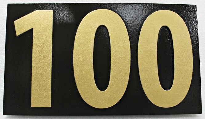 KA20837 - Carved and Sandblasted Apartment Complex Unit Number Sign