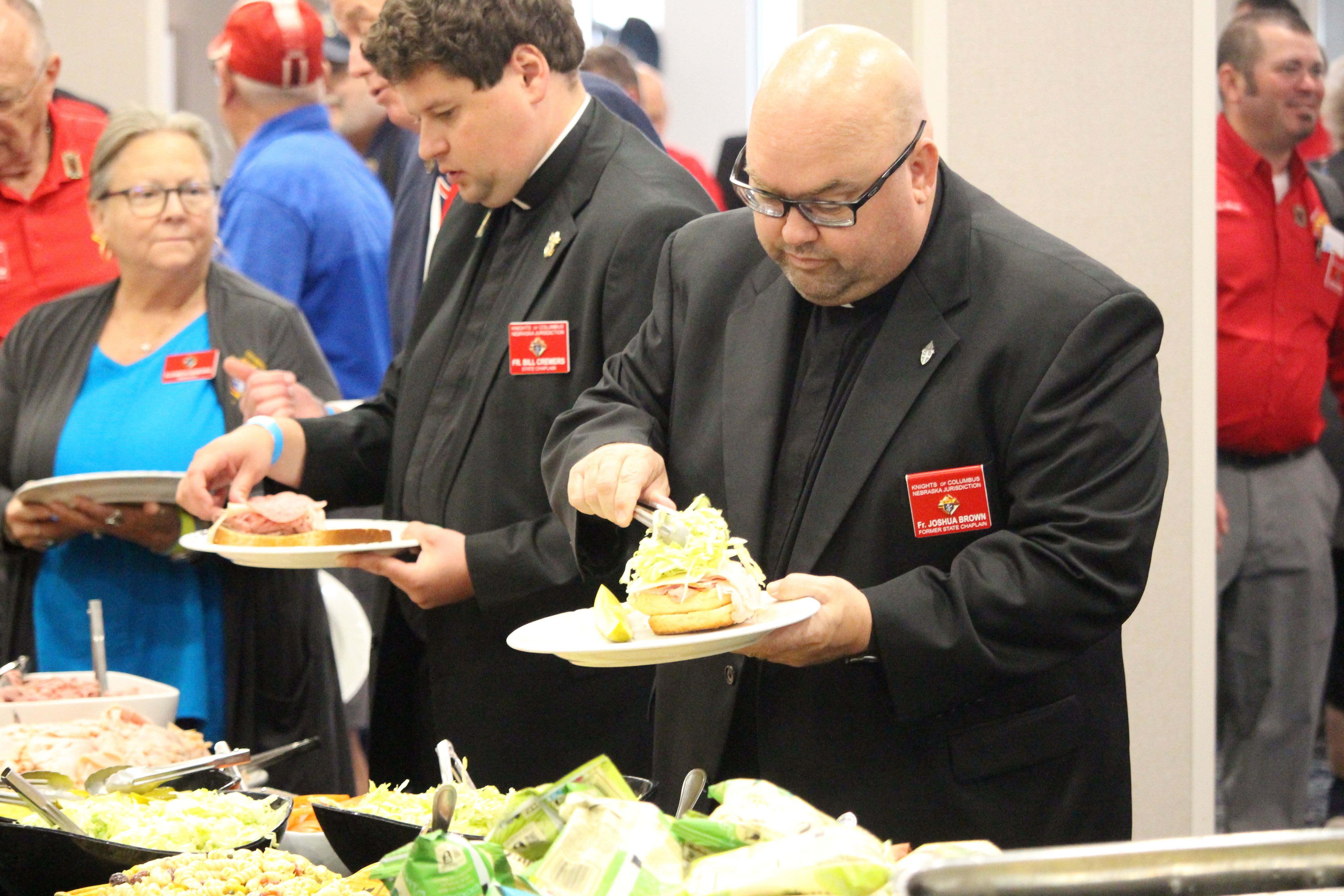 State Chaplain Cremers and District Friar Brown Enjoy Lunch