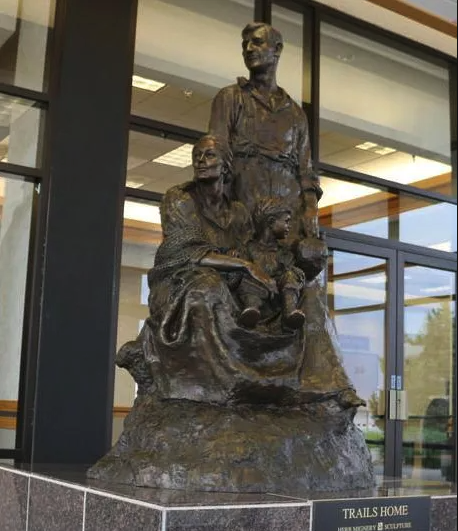 Picture of Trails Home statue at Gering Civic Center