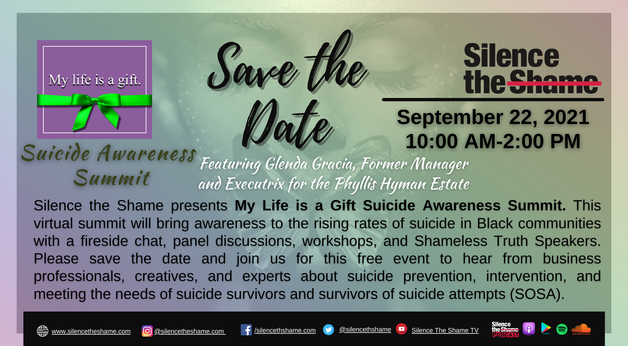 My Life is a Gift Suicide Awareness Summit : Event Calendar : Events ...