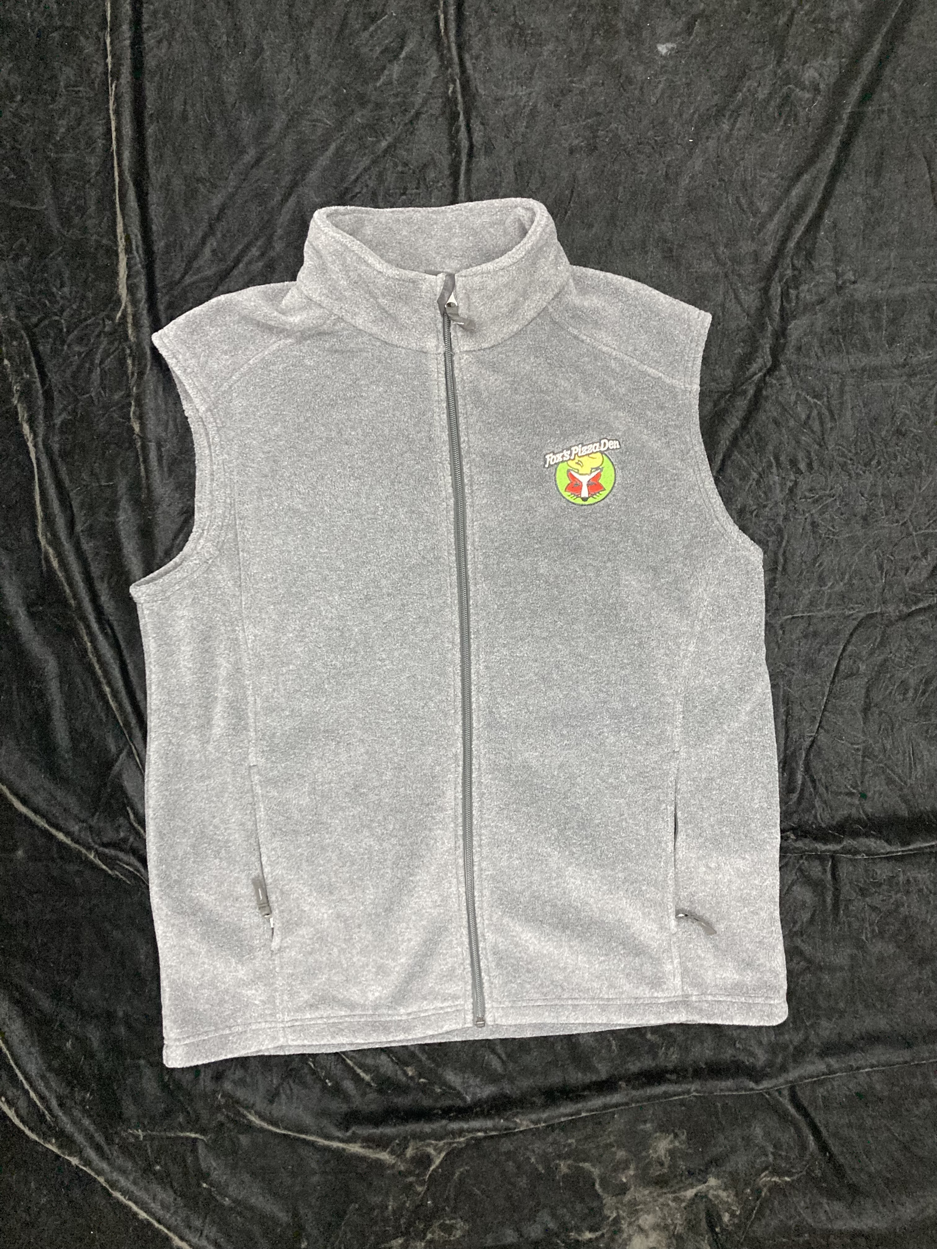 SALE Fox's Logo - Large Grey Fleece Full-Zip Vest