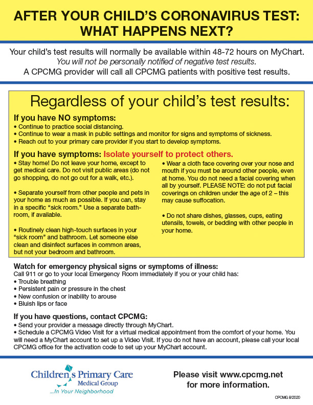 CHILD CPCMG Covid Handout