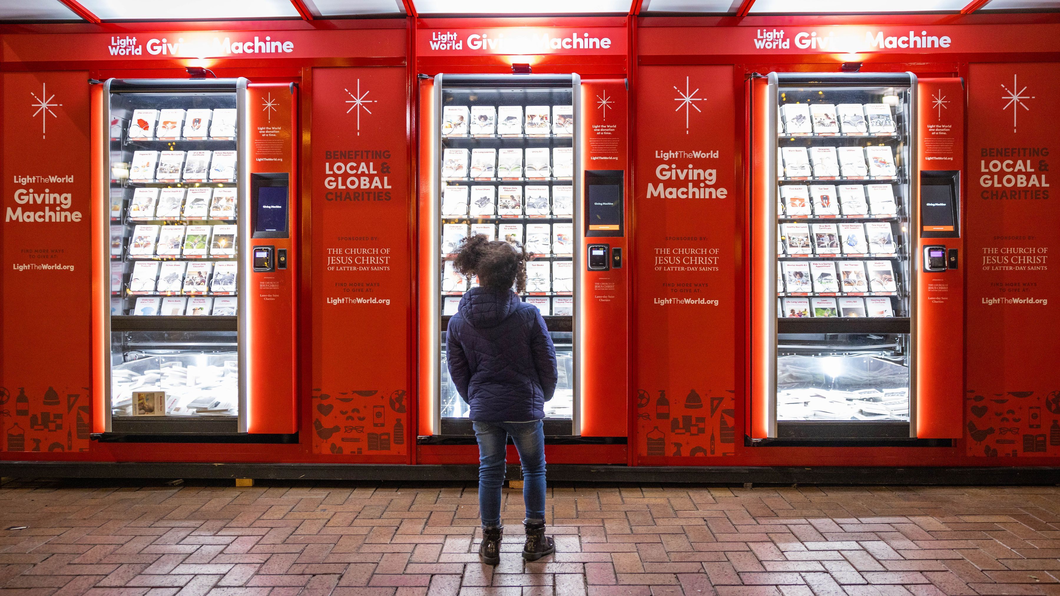 Frisco Family Services Giving Machine ribbon cutting ceremonies on November 20 and December 11.