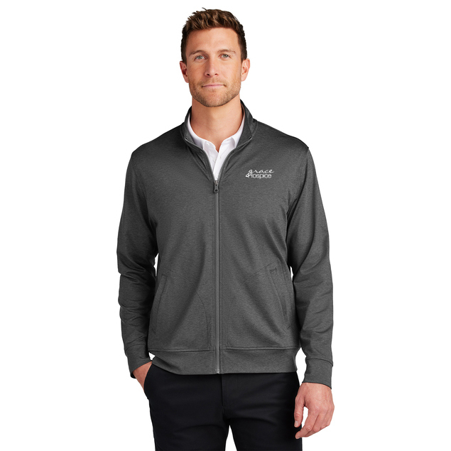 Port Authority® C-FREE® Double Knit Full-Zip - K881 - Grey Steel Heather