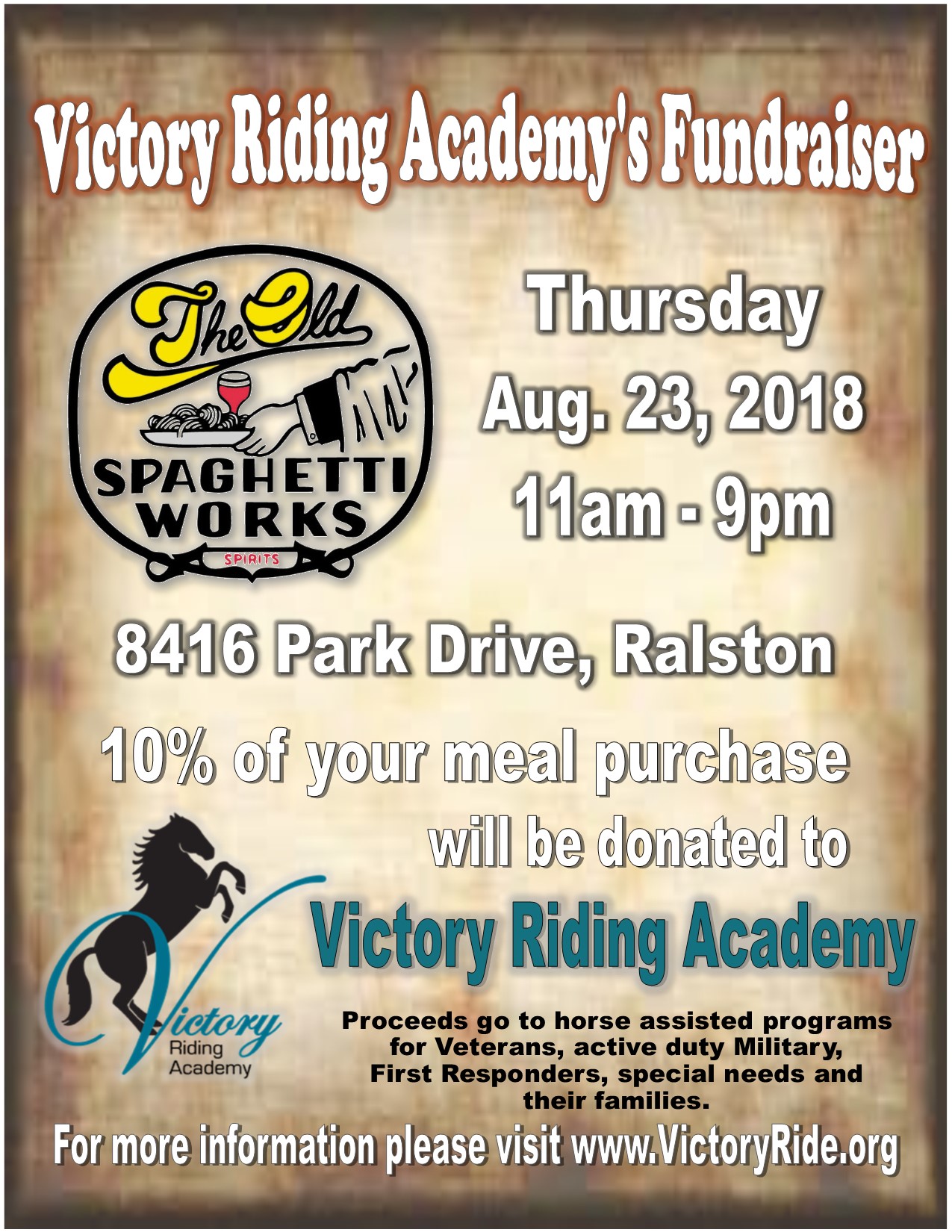 Spaghetti Works Ralston Fundraiser