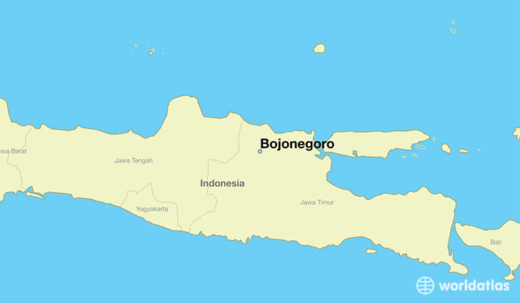 map of bojonegoro, indonesia