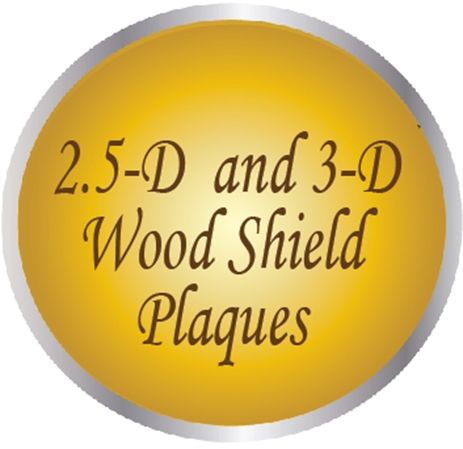 XP-2000 - Carved Wood Shield  Wall Plaques with 3-D Bas-Relief  Coat-of-Arms  and  Crests