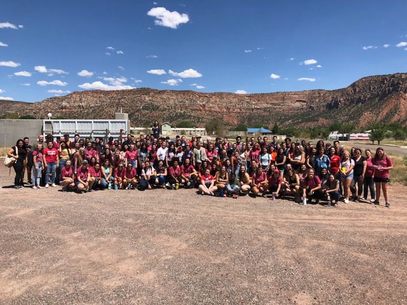 DSU students group photo after volunteering with Cherish Families