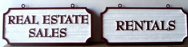 C12467 - Carved and Sandblasted HDU Real Estate Signs 