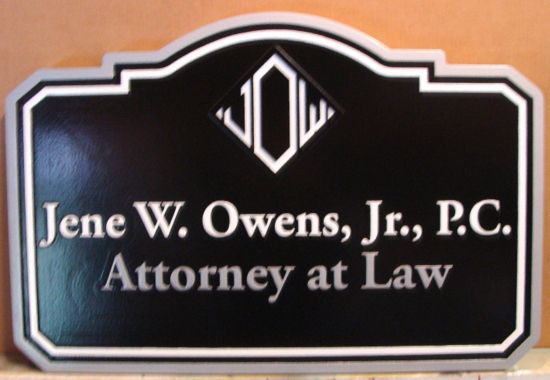 A10225 - Carved HDU 2.5-D Attorney-at-Law Sign