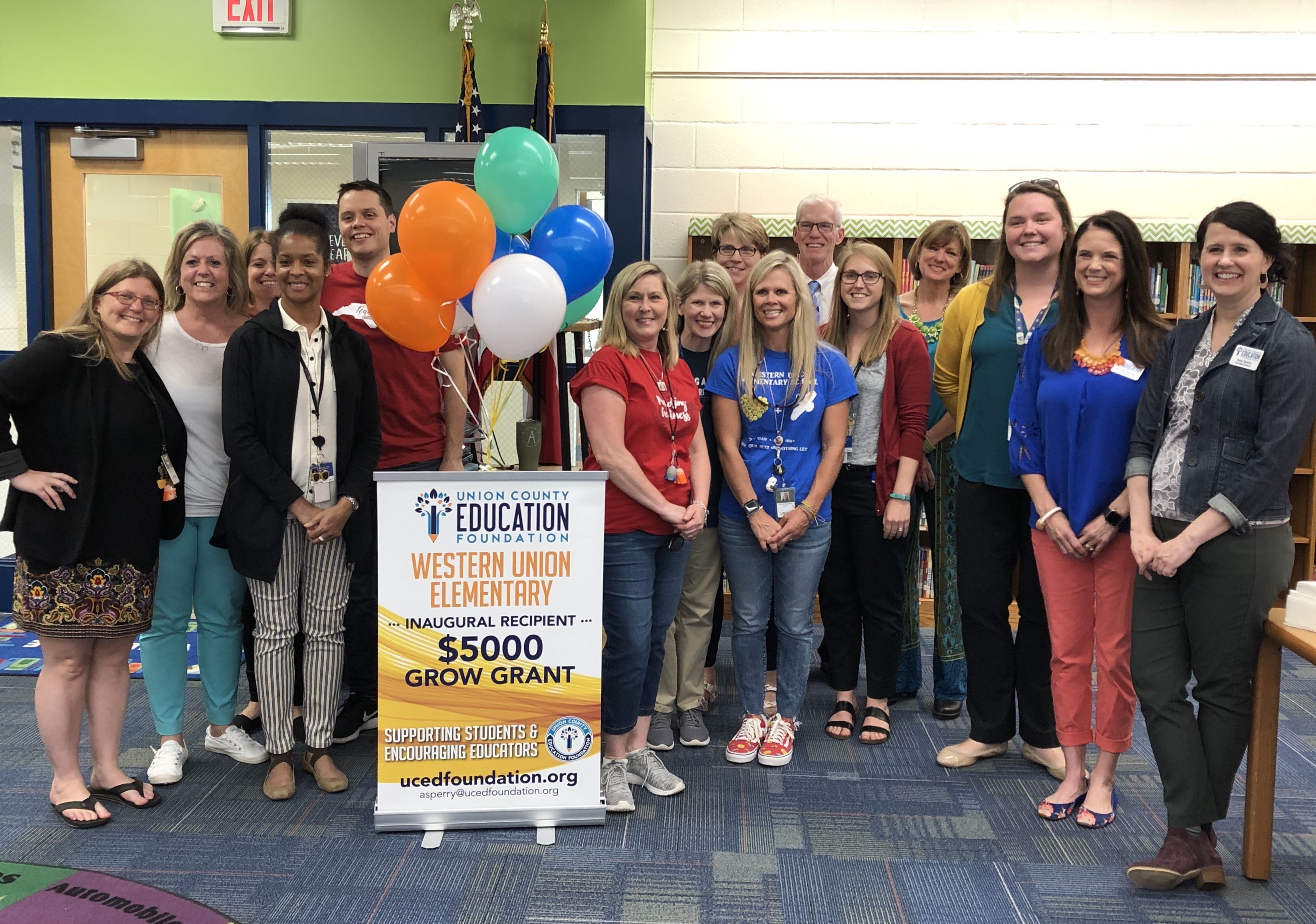 The First GROW grant awarded to Western Union Elementary