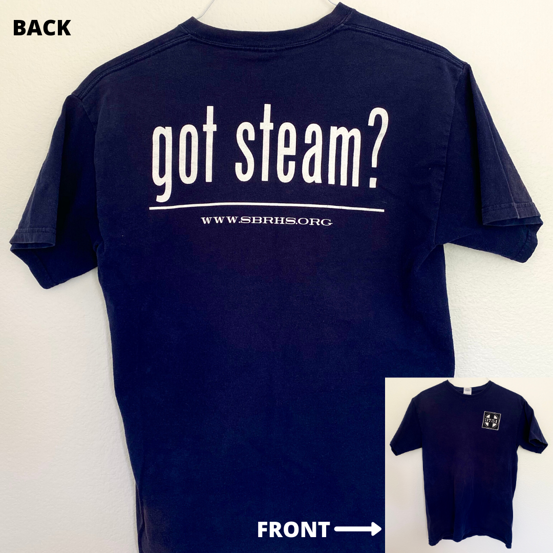 Adult "Got Steam" T Shirt Navy - XL