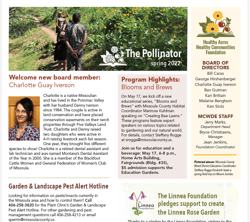 Spring 2022 Pollinator Newsletter