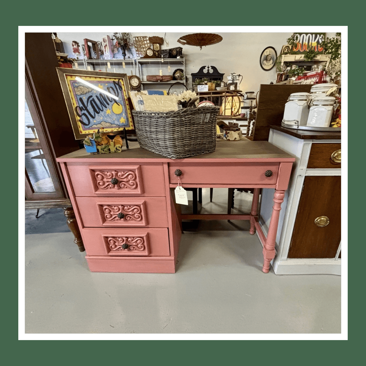 Pink Boho Style Desk