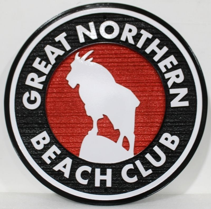 UP-3224 - Carved Sandblasted Plaque of the Great Northern Beach Club