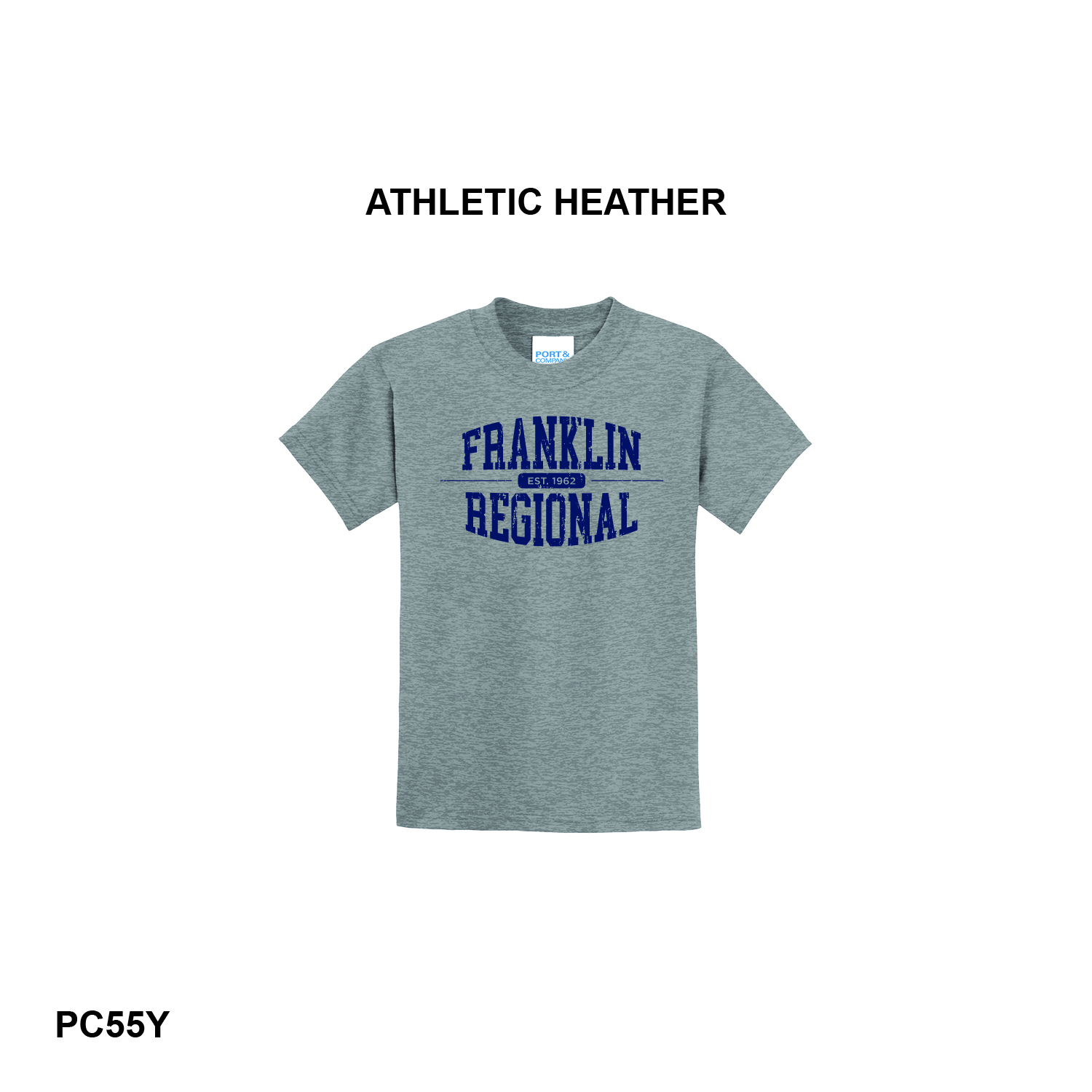 FR ESTD DISTRESSED LOGO - Port & Co™ Youth Core Blend Tee