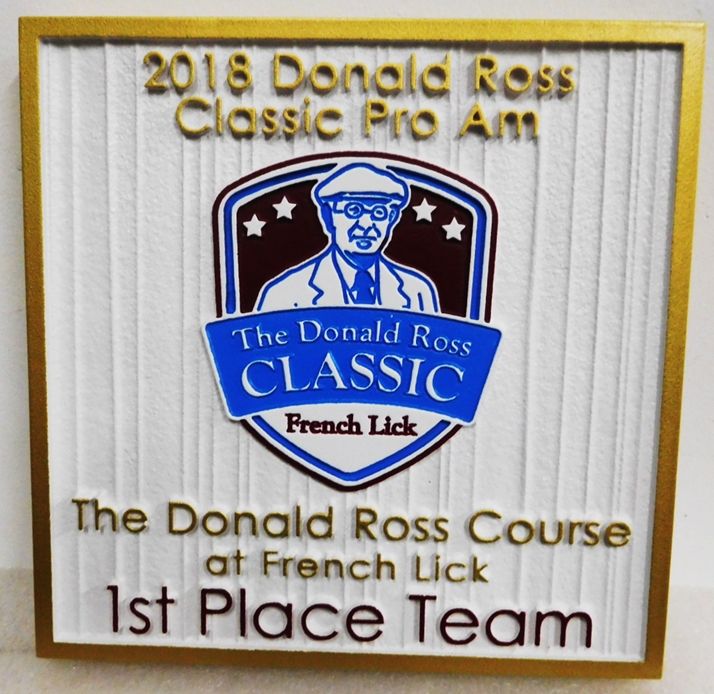 E14702 - Carved and Sandblasted "Donald Ross Classic Pro-Am"  Golf Tournament Award Wall Plaque