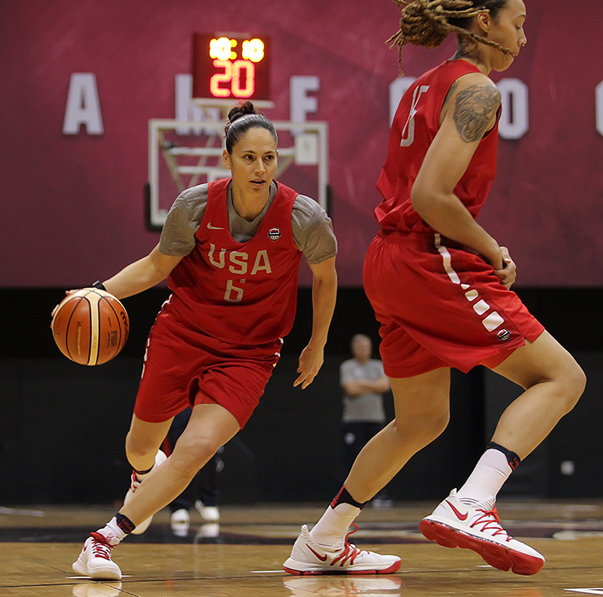 Sue playing with Team USA.