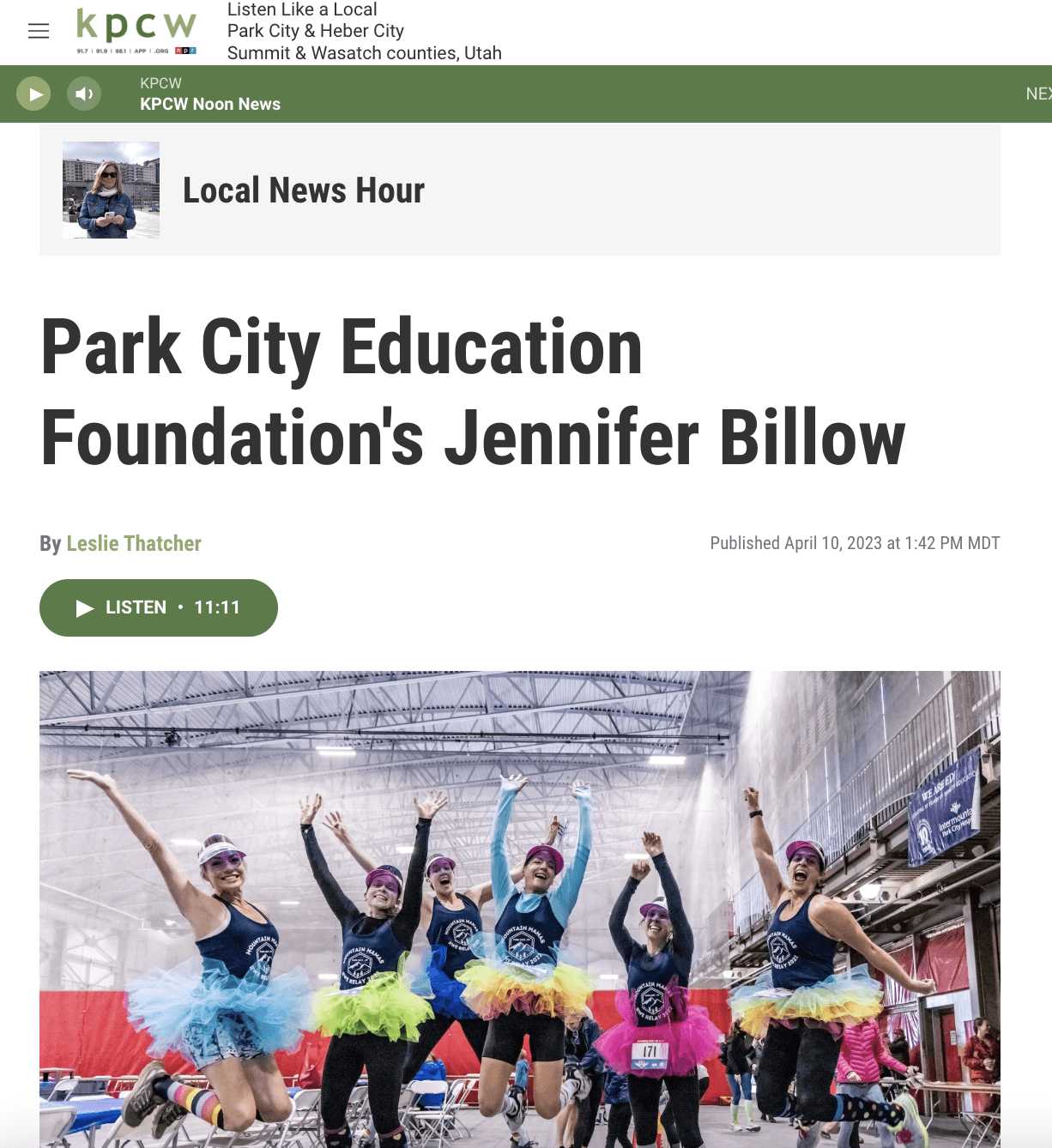Park City Education Foundation's Jennifer Billow on KPCW