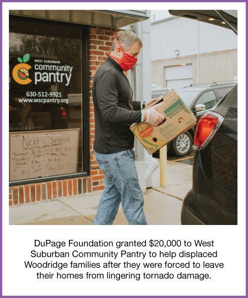 DuPage Foundation Grants $20,000 to West Suburban Community Pantry to Help Woodridge Families Displaced by Tornado