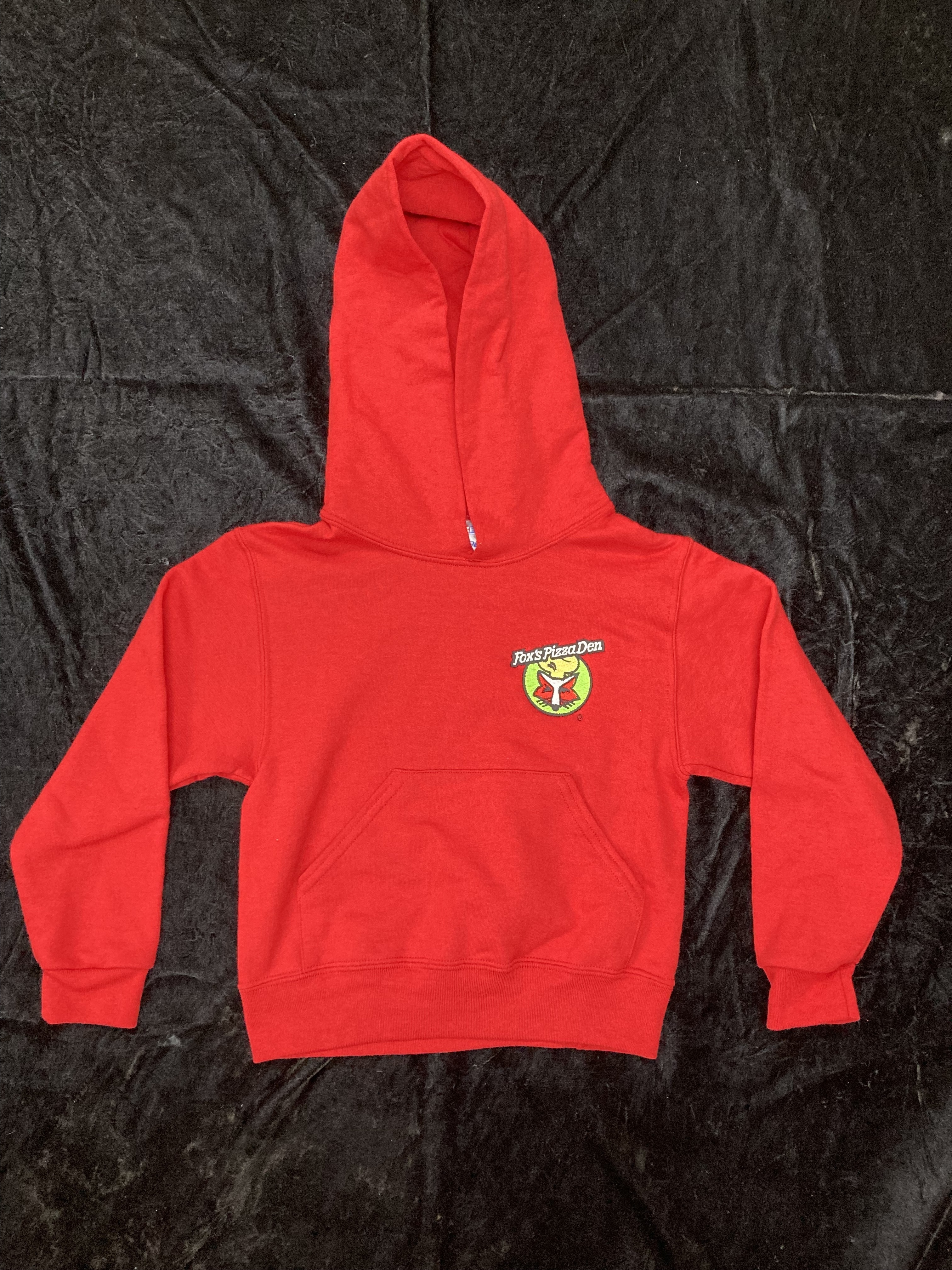 SALE Fox's Logo - YOUTH SMALL Red Hoodie